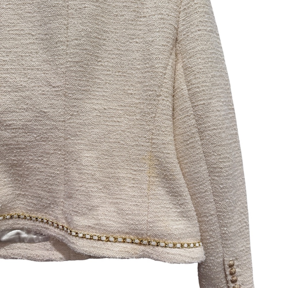 NWT Generation Love New York Velma Tweed Jacket Preppy Cream Gold Sz XL - Picture 15 of 16